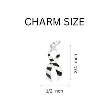 Load image into Gallery viewer, 25 Pack Large Zebra Print Ribbon Charms (25 Charms) - Fundraising For A Cause