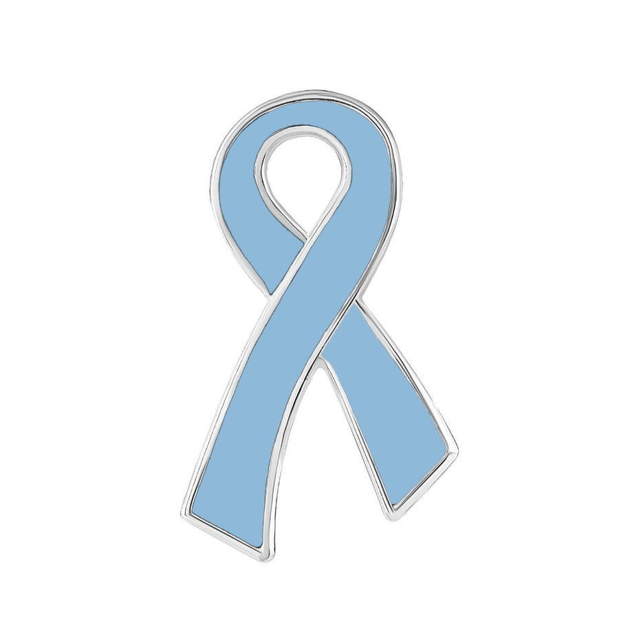 25 Pack Light Blue Awareness Ribbon Pins (25 Pins) - Fundraising For A Cause