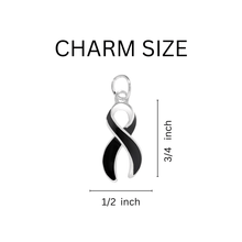 Load image into Gallery viewer, 25 Pack Melanoma Awareness Black Ribbon Charms (25 Charms) - Fundraising For A Cause