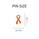 25 Pack Orange Ribbon Awareness Pins (25 Pins) - Fundraising For A Cause