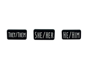 25 Pack Pronoun Pins - He/Him, She/Her, They/Them - Fundraising For A Cause