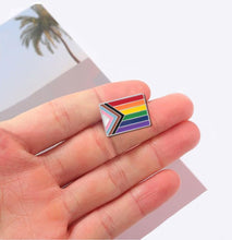 Load image into Gallery viewer, 25 Pack Rectangle Quasar Flag Lapel Pins (25 Pins) - Fundraising For A Cause