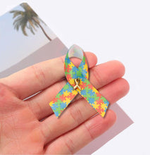 Load image into Gallery viewer, 25 Pack Satin Autism Awareness Ribbon Pins (25 Pins) - Fundraising For A Cause