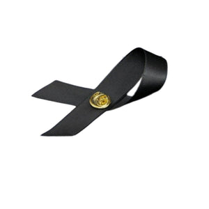 25 Pack Satin Black Ribbon Awareness Pins (25 Pins) - Fundraising For A Cause