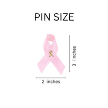 Load image into Gallery viewer, 25 Pack Satin Breast Cancer Awareness Pink Ribbon Pins (25 Pins) - Fundraising For A Cause