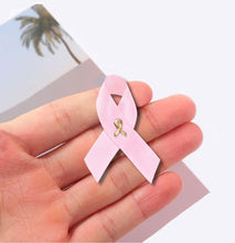 Load image into Gallery viewer, 25 Pack Satin Breast Cancer Awareness Pink Ribbon Pins (25 Pins) - Fundraising For A Cause