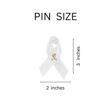 Load image into Gallery viewer, 25 Pack Satin Lung Cancer Awareness Ribbon Pins (25 Pins) - Fundraising For A Cause