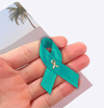 Load image into Gallery viewer, 25 Pack Satin Ovarian Cancer Awareness Pins (25 Pins) - Fundraising For A Cause