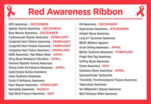 Load image into Gallery viewer, 25 Pack Satin Red Ribbon Awareness Pins (25 Pins) - Fundraising For A Cause