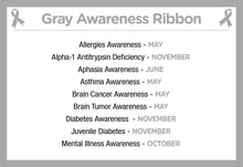 Load image into Gallery viewer, 25 Pack Satin Ribbon Awareness Pins (25 Pins) - Fundraising For A Cause