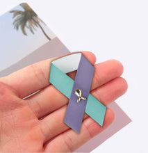 Load image into Gallery viewer, 25 Pack Satin Sexual Assault Awareness Ribbon Pins (25 Pins) - Fundraising For A Cause