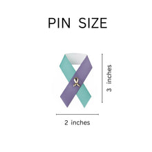 Load image into Gallery viewer, 25 Pack Satin Sexual Assault Awareness Ribbon Pins (25 Pins) - Fundraising For A Cause