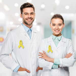 25 Pack Satin Yellow Ribbon Awareness Pins (25 Pins) - Fundraising For A Cause