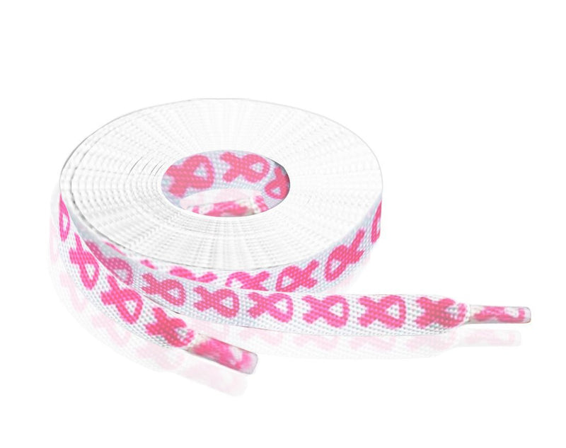 25 Pairs Breast Cancer Pink Ribbon Shoelaces - Fundraising For A Cause