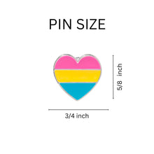 Load image into Gallery viewer, 25 Pansexual Heart Pride Pins - Fundraising For A Cause