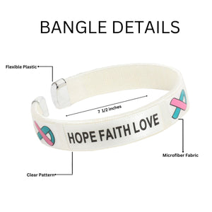 25 Pink & Teal Bangle Bracelets - Fundraising For A Cause