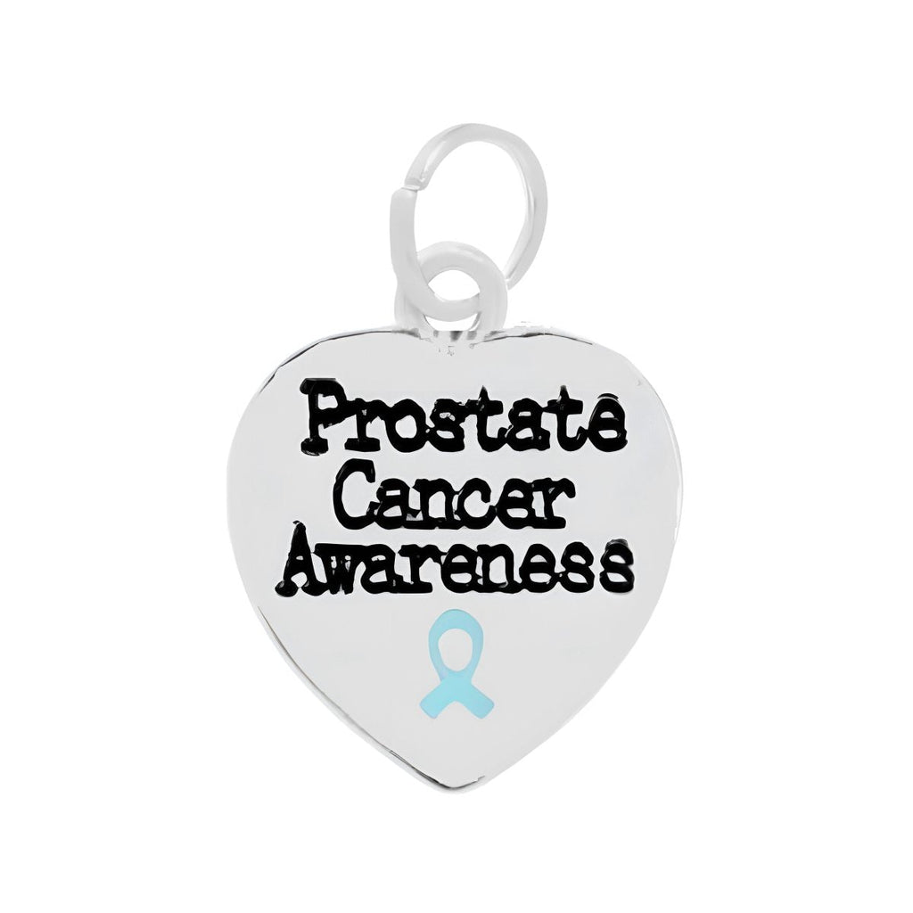 25 Prostate Cancer Awareness Heart Charms - Fundraising For A Cause