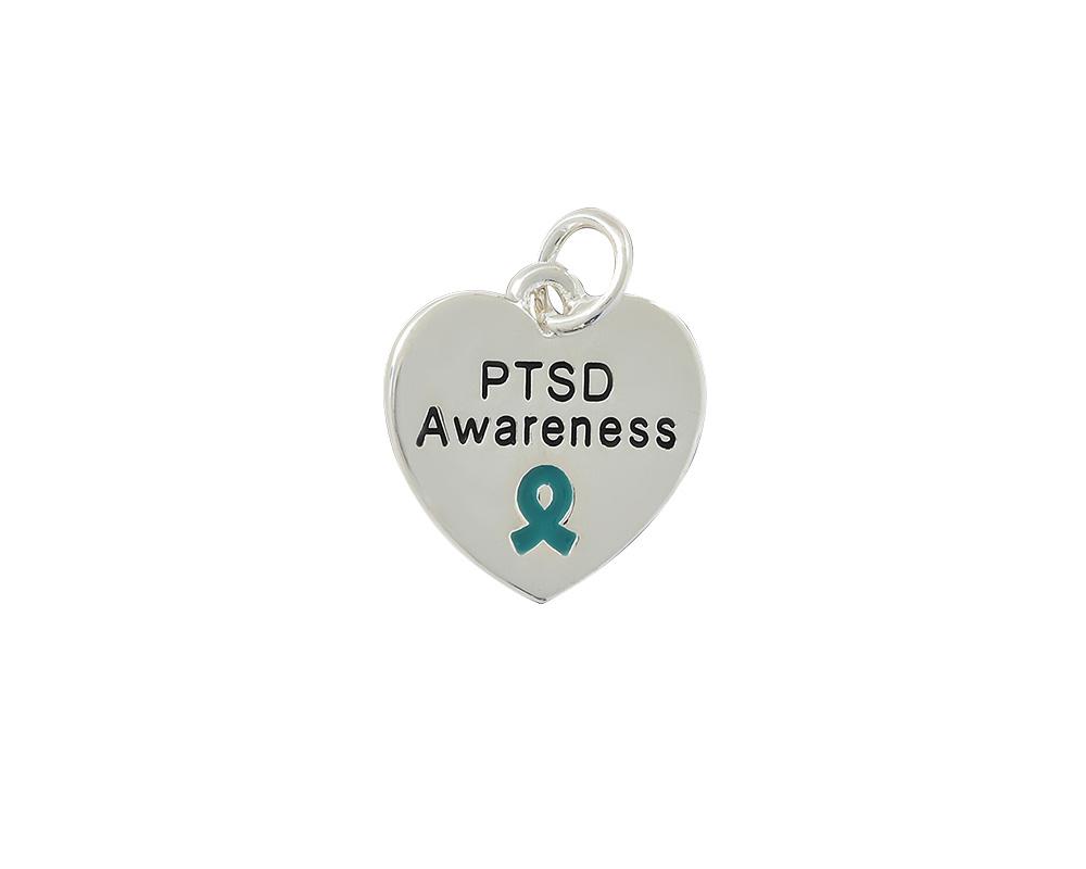 25 PTSD Awareness Heart Charms - Fundraising For A Cause