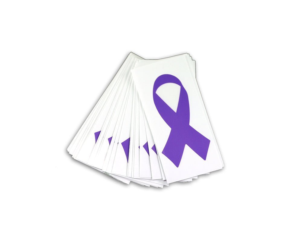 25 Purple Domestic Violence Ribbon Decals - Fundraising For A Cause