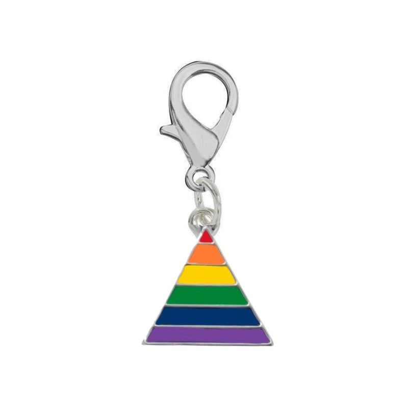 25 Rainbow Triangle Hanging Charms - Fundraising For A Cause