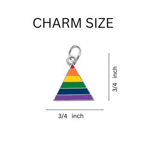 25 Rainbow Triangle Shaped Charms - Fundraising For A Cause