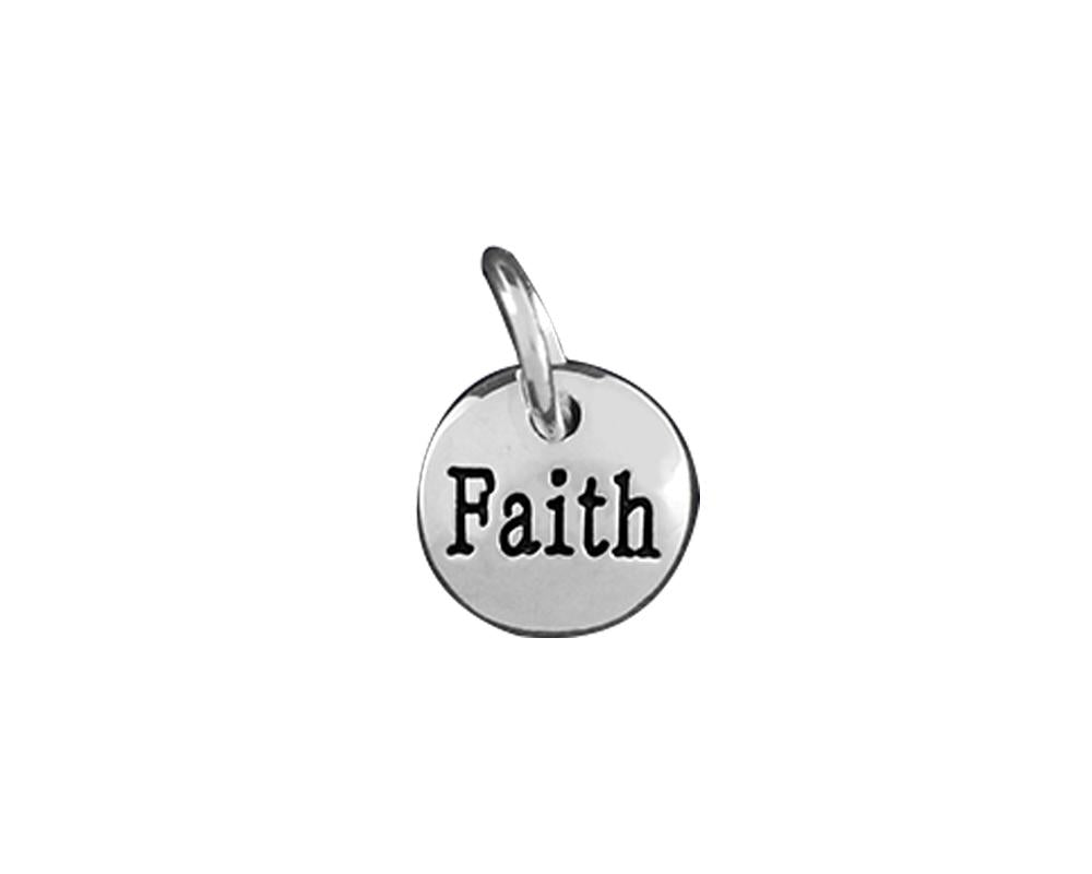 25 Silver Faith Circle Charms - Fundraising For A Cause