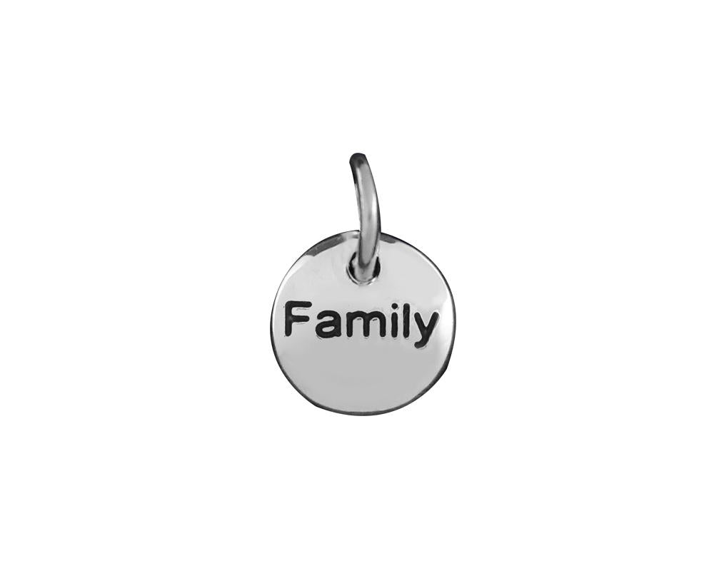 25 Silver Family Circle Charms - Fundraising For A Cause