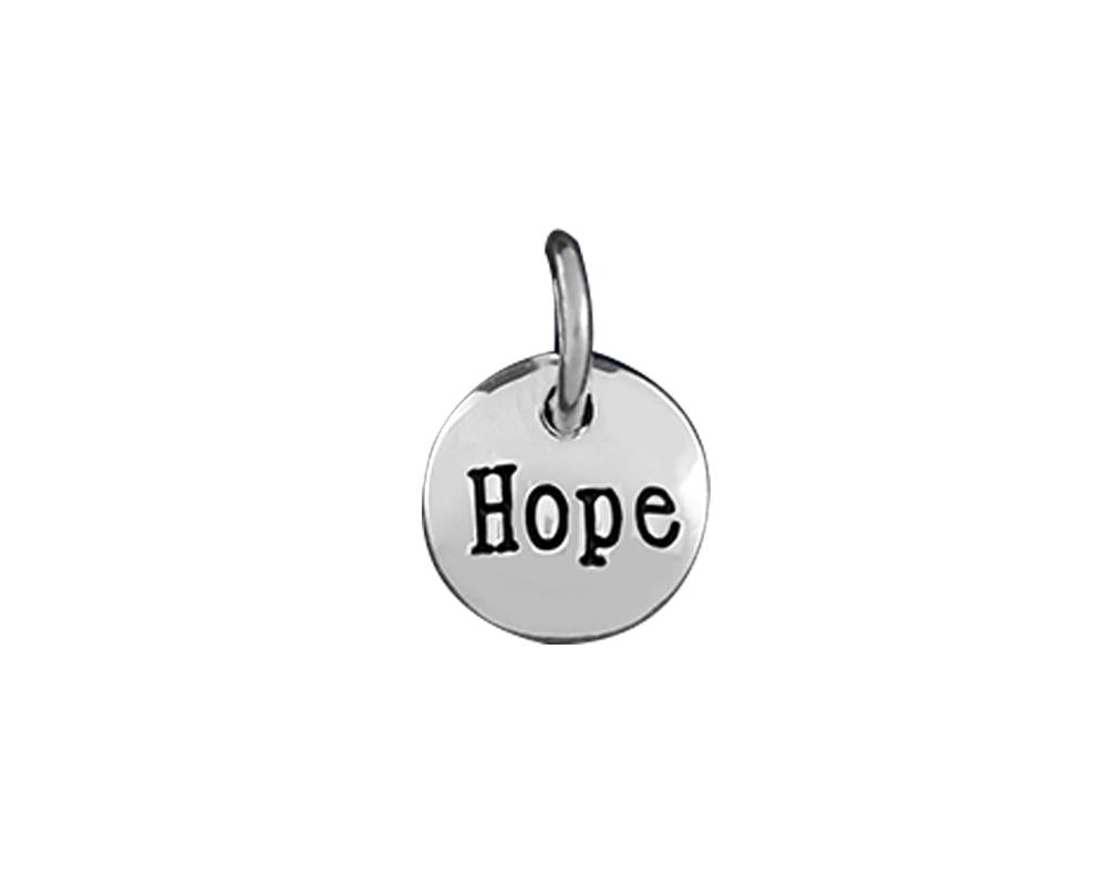 25 Silver Hope Circle Charms - Fundraising For A Cause