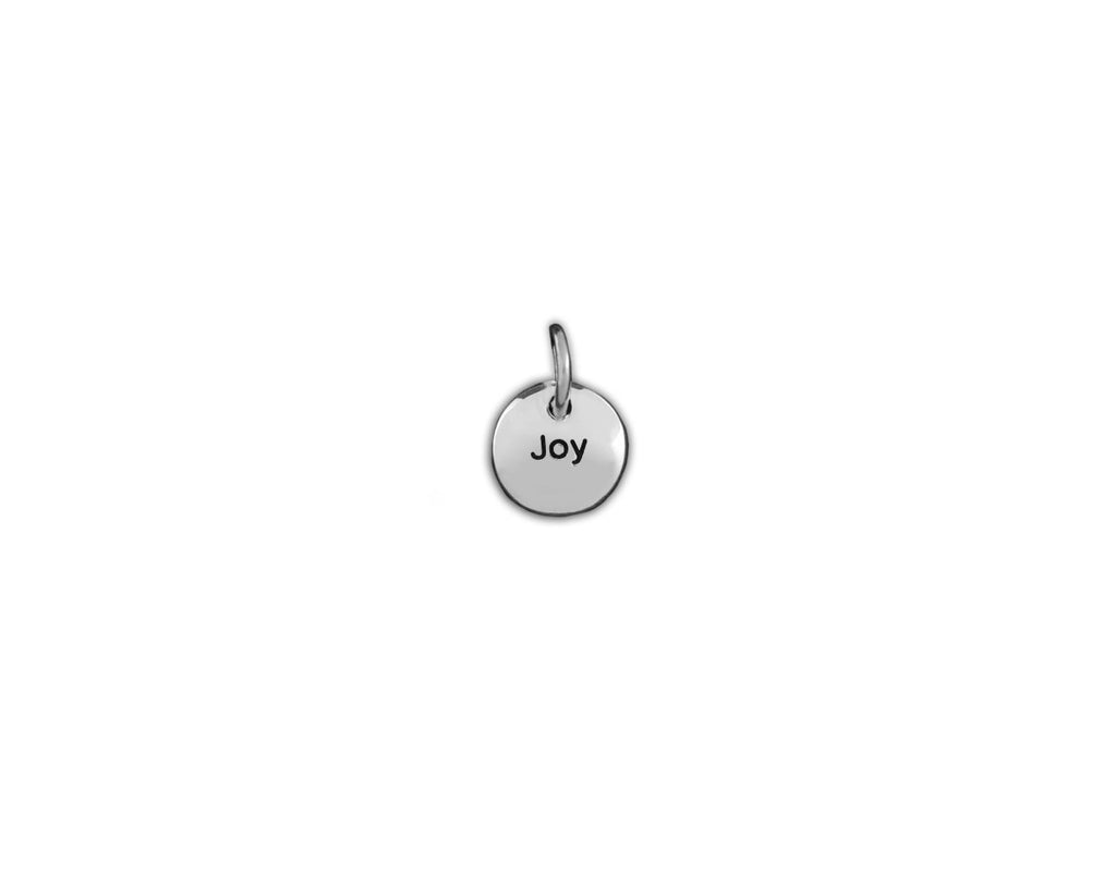 25 Silver Joy Circle Charms - Fundraising For A Cause