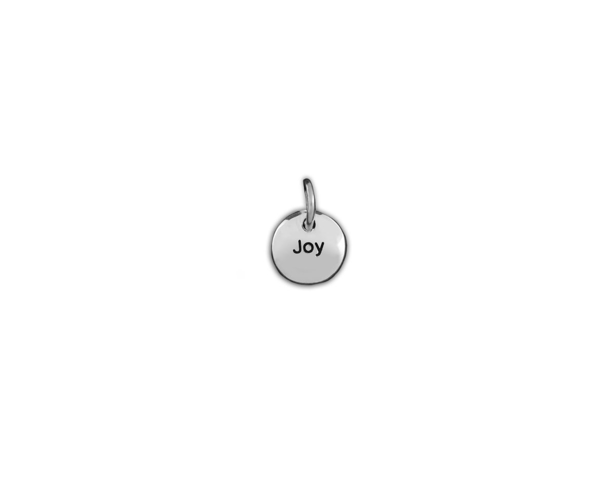 25 Silver Joy Circle Charms - Fundraising For A Cause