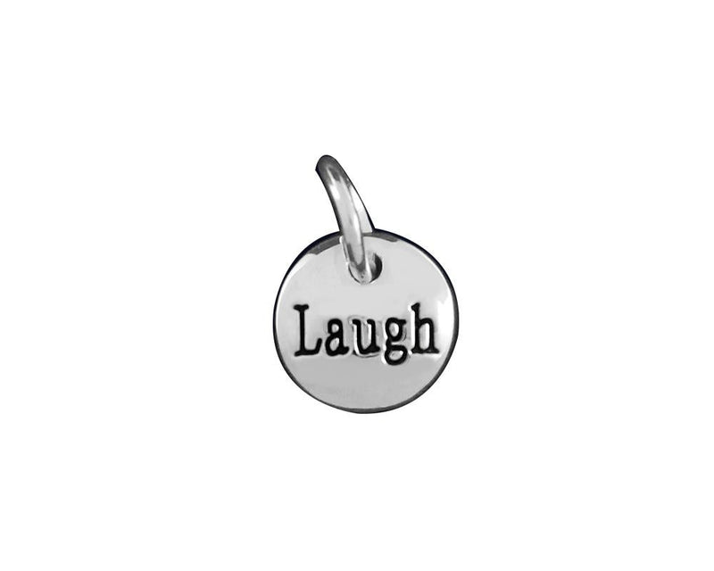 25 Silver Laugh Circle Charms - Fundraising For A Cause