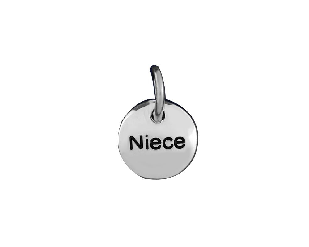 25 Silver Niece Circle Charms - Fundraising For A Cause