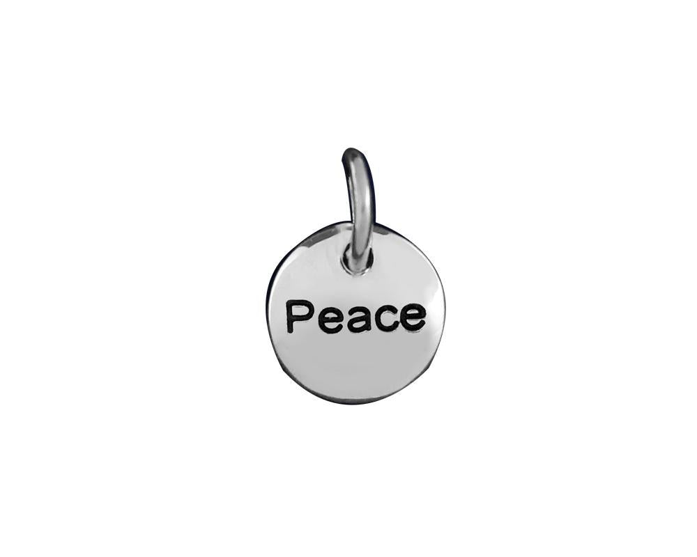 25 Silver Peace Circle Charms - Fundraising For A Cause