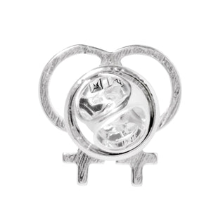 25 Silver Same Sex Female (Lesbian) Symbol Pins - Fundraising For A Cause