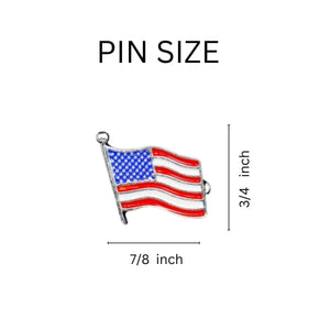 25 Small American Flag Lapel Pins - Fundraising For A Cause