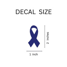 Load image into Gallery viewer, 25 Small Dark Blue Ribbon Decals - Fundraising For A Cause