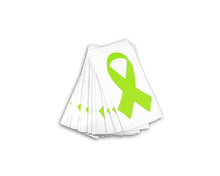 Load image into Gallery viewer, 25 Small Lime Green Ribbon Decal/Sticker - Fundraising For A Cause