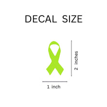 Load image into Gallery viewer, 25 Small Lime Green Ribbon Decal/Sticker - Fundraising For A Cause