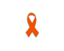 Load image into Gallery viewer, 25 Small Orange Ribbon Decal - Fundraising For A Cause