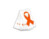 25 Small Orange Ribbon Decal - Fundraising For A Cause