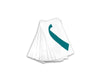 25 Small Teal & White Ribbon Decals - Fundraising For A Cause