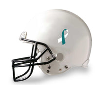 Load image into Gallery viewer, 25 Small Teal &amp; White Ribbon Decals - Fundraising For A Cause