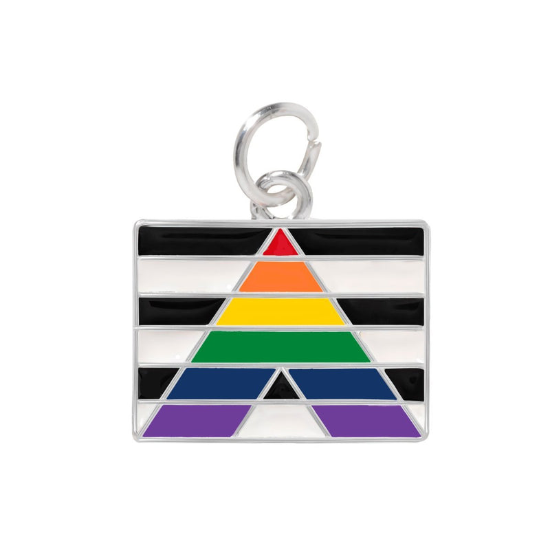 25 straight Ally LGBTQ Pride Rectangle Charms - Fundraising For A Cause