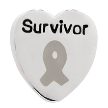 Load image into Gallery viewer, 25 Survivor Gray Ribbon Pins - Fundraising For A Cause