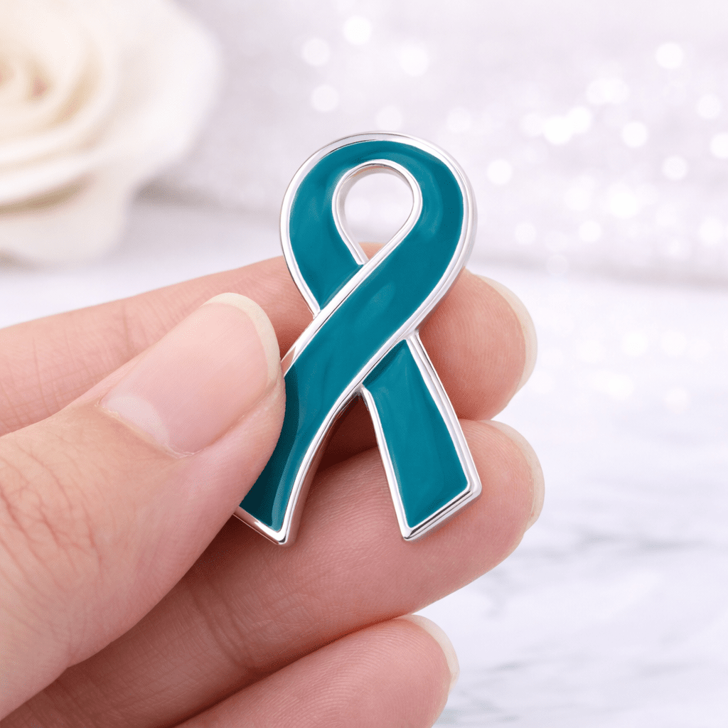 25 Teal Ribbon Awareness Pins (25 Pins) - Fundraising For A Cause
