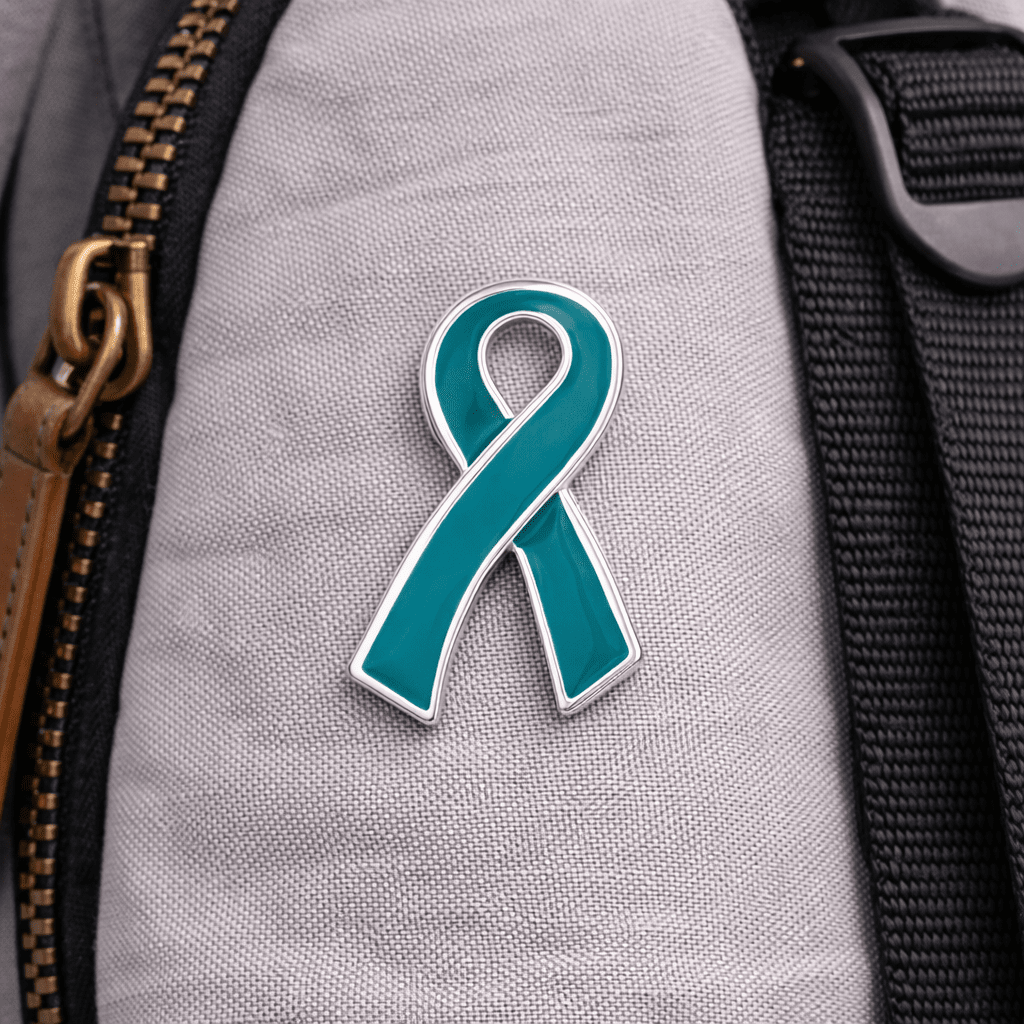 25 Teal Ribbon Awareness Pins (25 Pins) - Fundraising For A Cause
