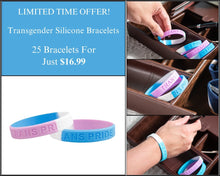 Load image into Gallery viewer, 25 Transgender Silicone Bracelets - Fundraising For A Cause