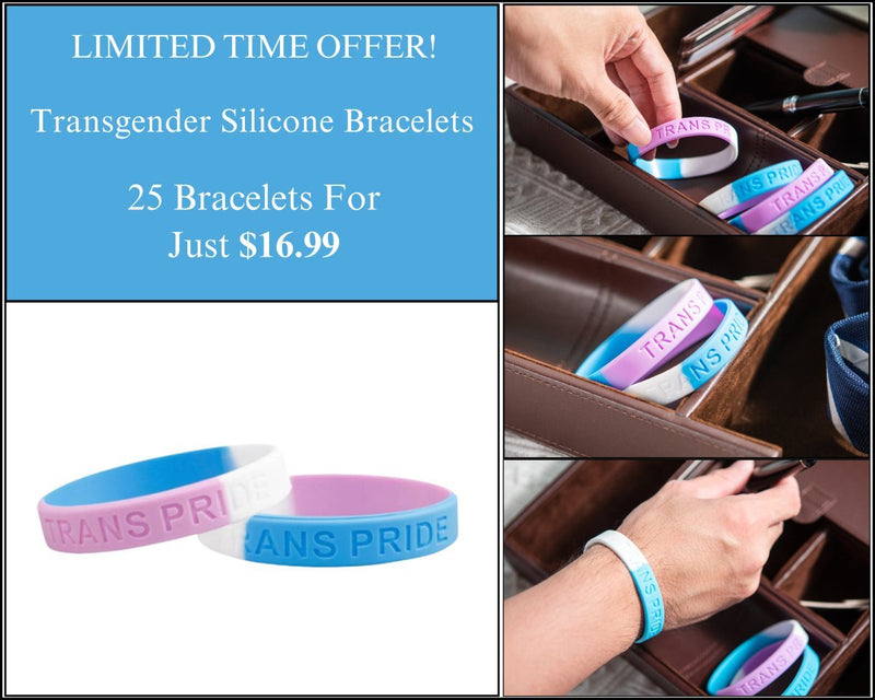 25 Transgender Silicone Bracelets - Fundraising For A Cause