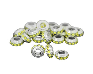 25 Yellow Crystal Accent Charms - Fundraising For A Cause