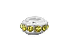 Load image into Gallery viewer, 25 Yellow Crystal Accent Charms - Fundraising For A Cause